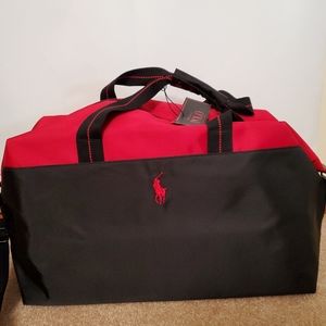 Polo Ralph Lauren Red and Black Duffle Bag